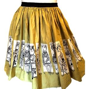 Pinup Couture Mary Blair Commuter Skirt Size Large